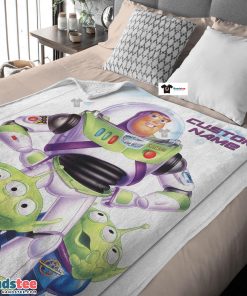 Disney Pixar Buzz Lightyear And The Little Green Men Fleece Customized Blanket