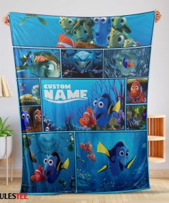Disney Pixar Cartoon Finding Nemo With Dory Velveteen Cute Blanket Fleece Customized Blanket