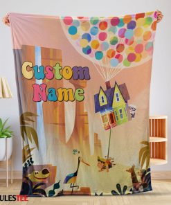 Disney Pixar Up With Our Balloons And Sky With House Movie Blanket – Customize Blanket-mk-01