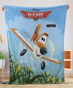Disney Planes Movie Dusty Crophopper Blanket Fleece Customized Blanket-