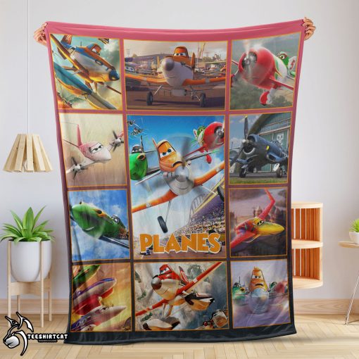 Disney Planes Movie Dusty Crophopper With Friends Blanket Fleece Customized Blanket