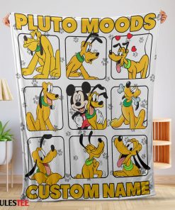Disney Pluto Dog And Friends Pluto Dog Moods Blanket – Customize Blanket-mk-01