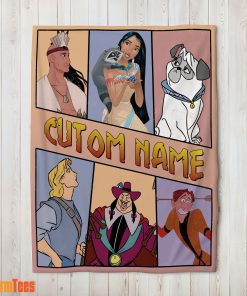 Disney Pocahontas Meeko Percy John Smith Blanket Fleece Customized Blanket