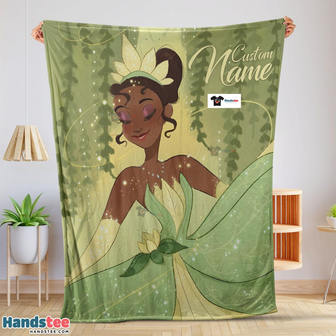 Disney Princess Tiana Blanket Fleece Customized Blanket Disney Princess Tiana Blanket Fleece Customized Blanket