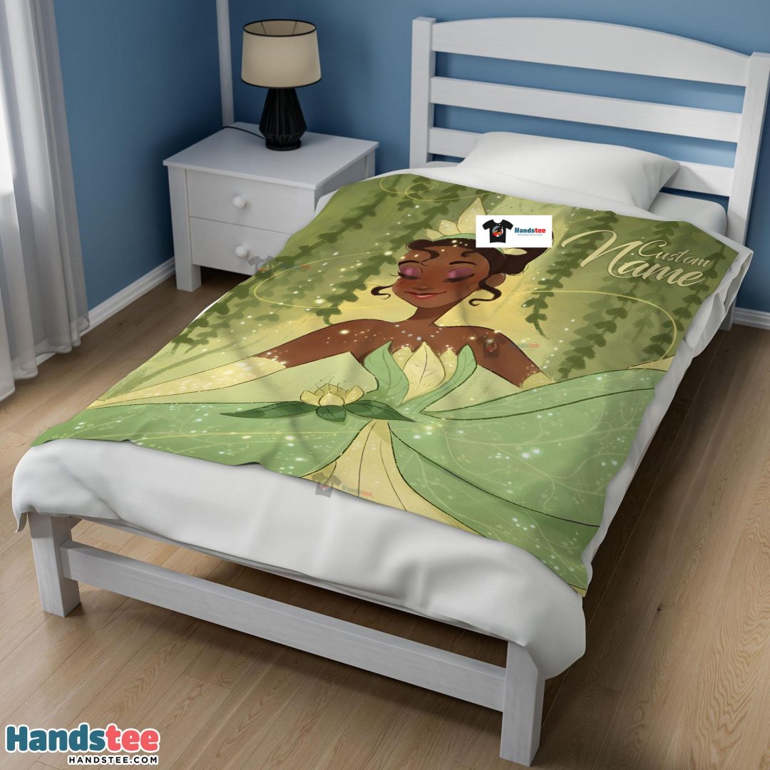 Disney Princess Tiana Blanket Fleece Customized Blanket Disney Princess Tiana Blanket Fleece Customized Blanket