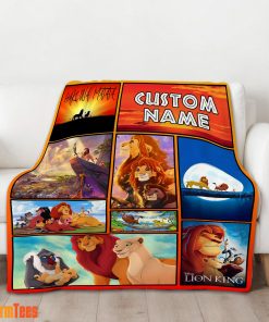 Disney Simba Mufasa Timon Pumbaa The Lion King Collage Blanket Fleece Customized Blanket