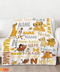 Disney Simba Timon Pumbaa The Lion King Blanket Fleece Customized Blanket