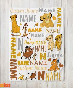 Disney Simba Timon Pumbaa The Lion King Blanket Fleece Customized Blanket
