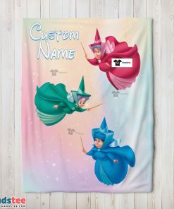 Disney Sleeping Beauty Three Good Fairies Blanket Fleece Customized Blanket