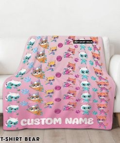 Disney Super Kitties Squad Purr Fect Heroes Blanket Fleece Customized Blanket
