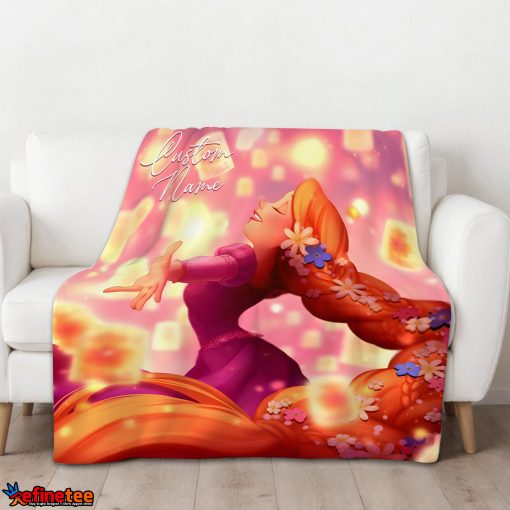 Disney Tangled Rapunzel Lanterns Of Light Blanket Fleece Customized Blanket