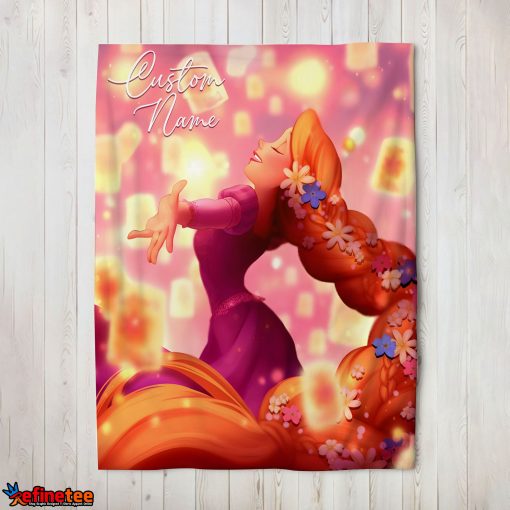 Disney Tangled Rapunzel Lanterns Of Light Blanket Fleece Customized Blanket