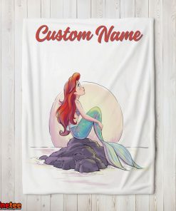 Disney The Little Mermaid Delicate And Painterly Blanket Fleece Customized Blanket