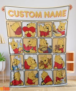 Disney Winnie-The-Pooh Cute Pooh Customize Blanket-mk-01
