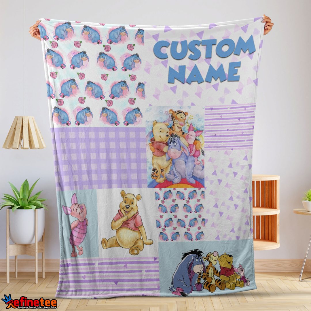 Disney Winnie The Pooh Friends Collage Poster Blanket Fleece Customized Blanket Disney Winnie The Pooh Friends Collage Poster Blanket Fleece Customized Blanket