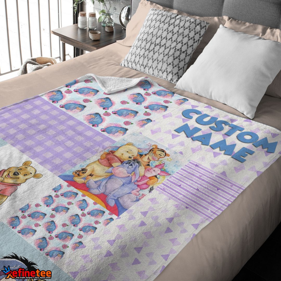Disney Winnie The Pooh Friends Collage Poster Blanket Fleece Customized Blanket Disney Winnie The Pooh Friends Collage Poster Blanket Fleece Customized Blanket