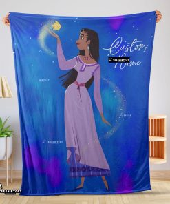 Disney Wish Asha Princess Blanket Fleece Customized Blanket