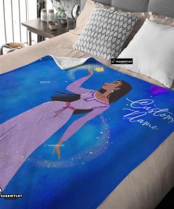 Disney Wish Asha Princess Blanket Fleece Customized Blanket