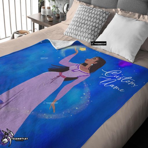 Disney Wish Asha Princess Blanket Fleece Customized Blanket