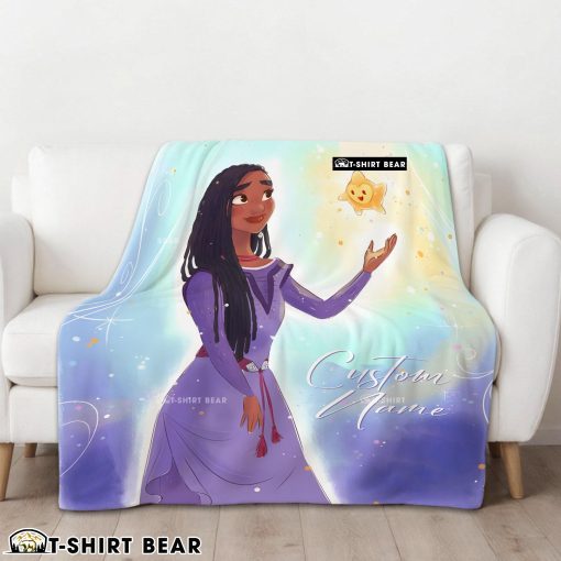 Disney Wish Asha Princess Star Blanket Fleece Customized Blanket