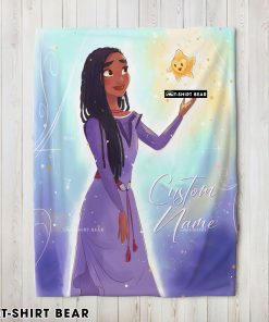 Disney Wish Asha Princess Star Blanket Fleece Customized Blanket