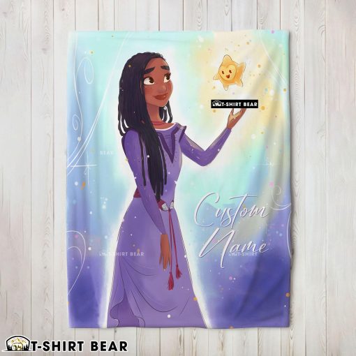 Disney Wish Asha Princess Star Blanket Fleece Customized Blanket