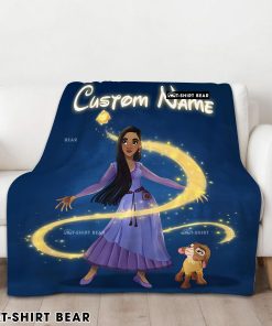 Disney Wish Asha Princess Star Valentino Blanket Fleece Customized Blanket