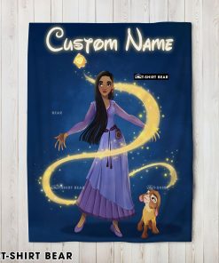 Disney Wish Asha Princess Star Valentino Blanket Fleece Customized Blanket