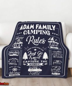 Family Camping Rulers Capture The Moment Blanket Fleece Customized Blanket