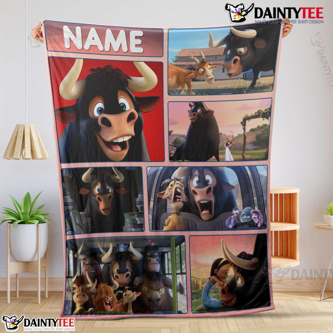 Ferdinand And Friends The Gentle Bull's Journey Blanket Fleece Customized Blanket-mk-01 Ferdinand And Friends The Gentle Bull's Journey Blanket Fleece Customized Blanket