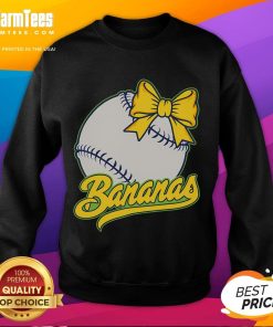 Funny Banana Baseball sweatshirt for banana fruit lovers featuring a playful banana graphic in vibrant colors.