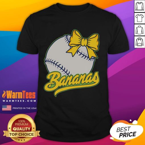 Funny Banana Baseball T-Shirt for fruit lovers featuring a playful banana graphic and vibrant colors.