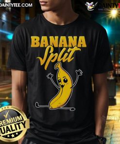 Funny Banana Split Gymnast Pun Cute T-Shirt featuring a playful banana and gymnast design, perfect for fitness lovers.