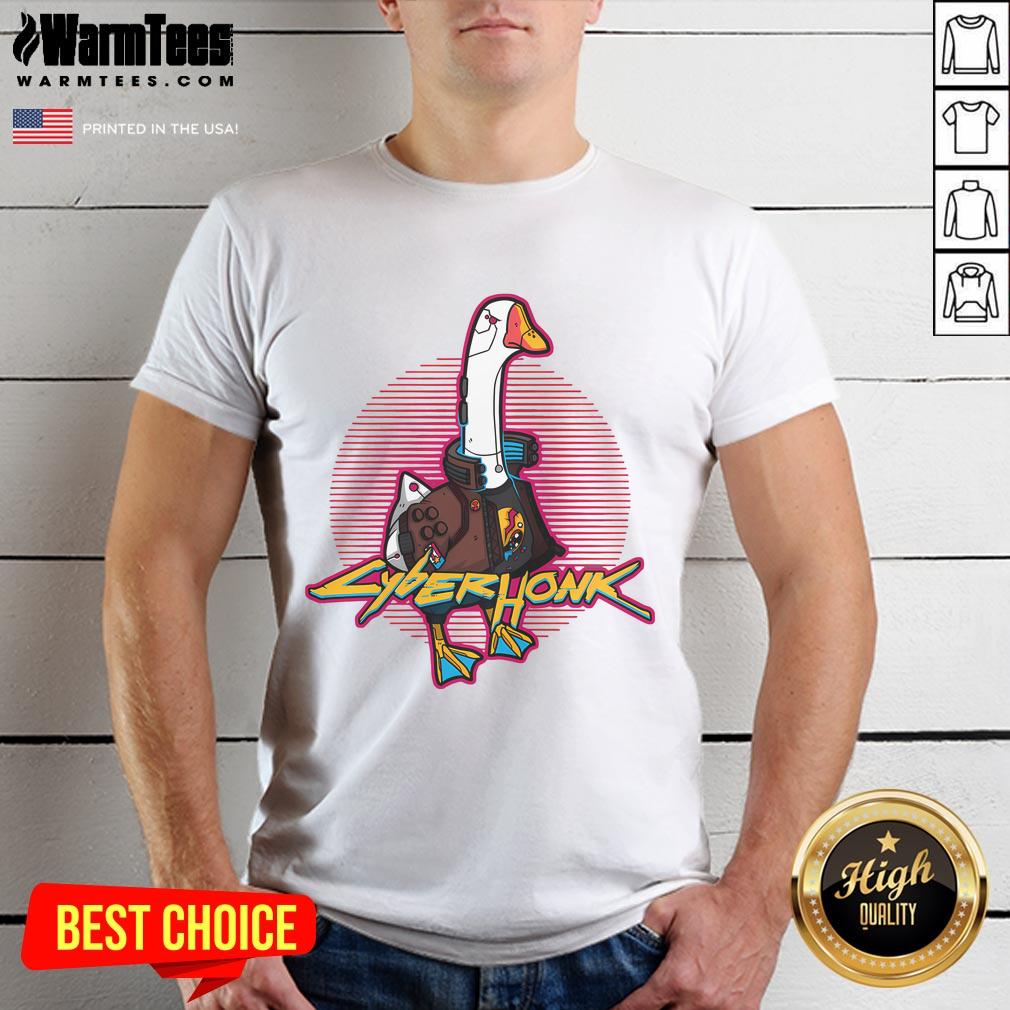 Funny Cyberhonk Silly Goose Cyberpunk T Shirt Funny Cyberhonk Silly Goose Cyberpunk T-Shirt featuring vibrant graphics and a playful design for quirky fashion lovers.