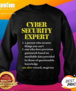 Funny cybersecurity definition sweatshirt for computer engineers featuring humorous tech graphics and text.