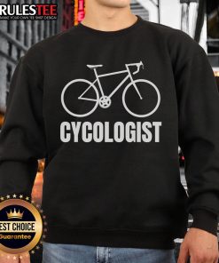 Funny Cycologist bicycle sweatshirt featuring a humorous cycling design, perfect for bike enthusiasts and casual wear.