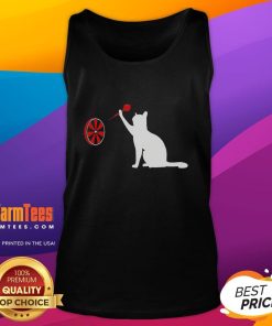 Funny darts cat tank top featuring a playful cat throwing darts, perfect for cat lovers and dart enthusiasts.