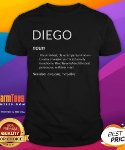 Alt Text: Funny Diego's Apparel T-shirt featuring 'Diego is the Best Name' definition, perfect for Diego fans and humor lovers.