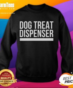 Funny dog treat dispenser sweatshirt featuring a playful design perfect for pet lovers and dog owners.