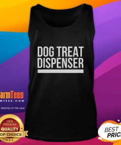 Funny dog treat dispenser tank top featuring a playful design perfect for pet lovers and dog owners.