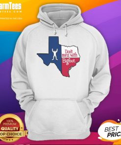 Alt Text: Funny Don't Mess With Bigfoot Texas Map Hoodie featuring a playful Bigfoot graphic and Texas map design.