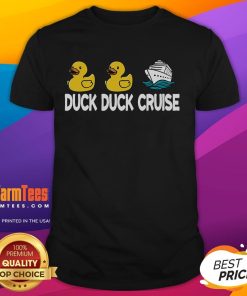 Funny Duck Duck Cruise Family T-Shirt featuring a playful duck design, perfect for family cruising adventures.