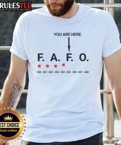 Funny Fck Around And Find Out Fafo You Are Here Graph 2025 T-Shirt design featuring playful typography and vibrant colors.