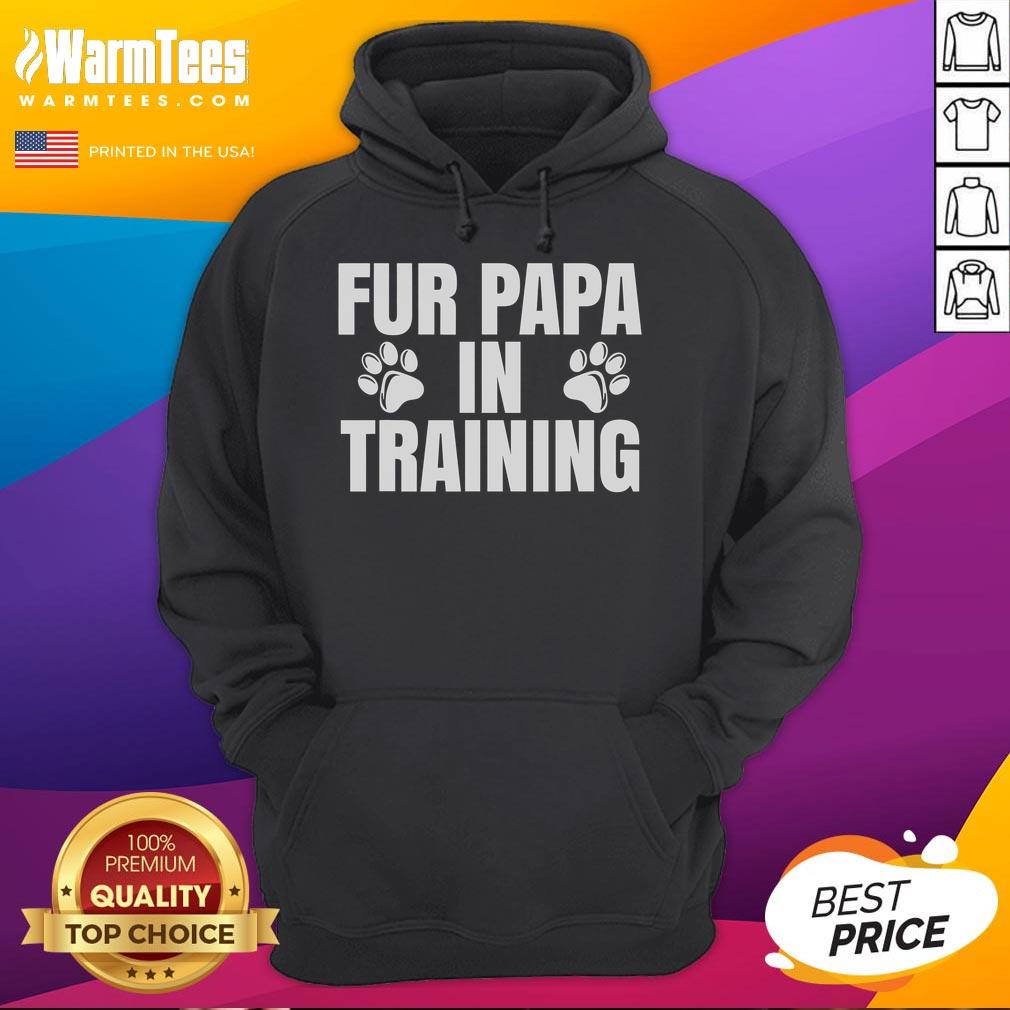 Funny Fur Papa In Training New Dog Dad Hoodie Funny Fur Papa in Training hoodie for new dog dads, featuring a playful design perfect for dog lovers.
