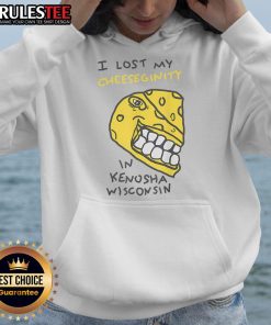Funny 'I Lost My Cheeseginity' hoodie design from Kenosha, Wisconsin, featuring playful graphics and vibrant colors.