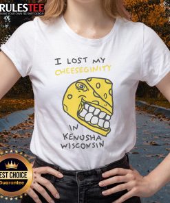 Funny 'I Lost My Cheeseginity' tee for ladies in Kenosha, Wisconsin, featuring a humorous cheese-themed design.