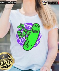 Funny Im Pickle J Ladies Tee featuring a playful pickle graphic, perfect for casual wear and humor-loving women.