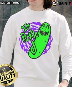 Funny I'm Pickle J Sweatshirt featuring a playful pickle graphic for quirky fashion lovers.