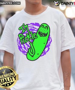 Funny I'M Pickle J T-Shirt featuring a playful pickle graphic, perfect for quirky fashion lovers and pickle enthusiasts.