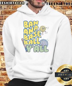 Funny 'Let's Go Bananas' Disco Baseball Y'all Hoodie featuring vibrant graphics and playful design for baseball fans.